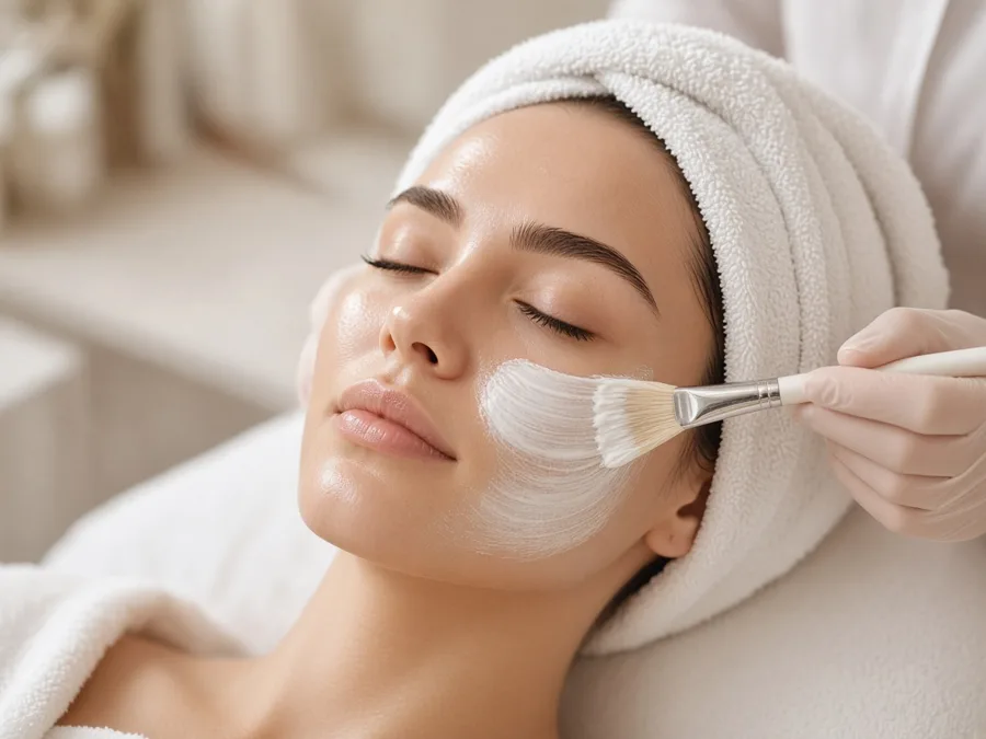 Luxurious whitening facial soin