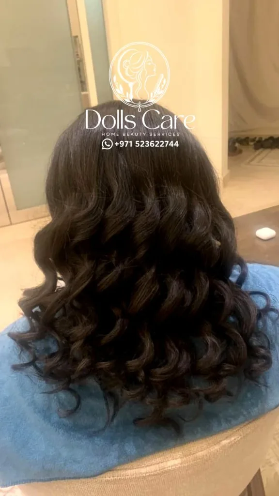 Soft beach waves hair styling at home Dubai