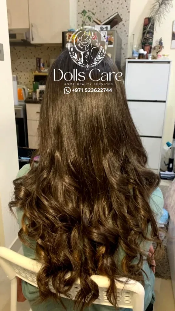 Event-ready waves hair styling at home Dubai