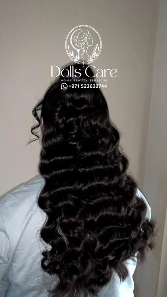 Soft curls hair styling at home Dubai