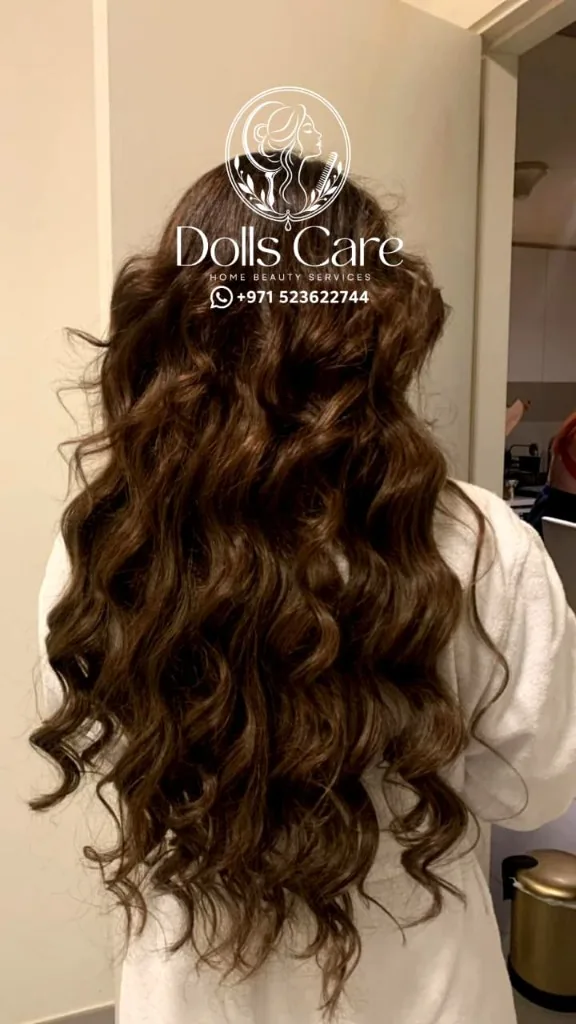 Voluminous curls hair styling at home Dubai